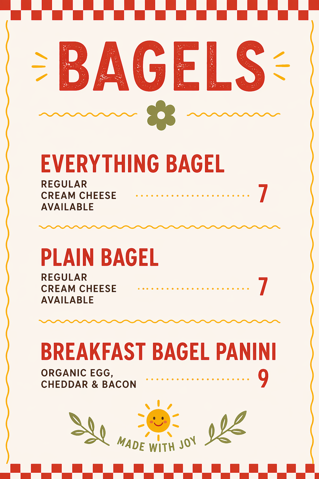 Noe Cafe menu page 4.